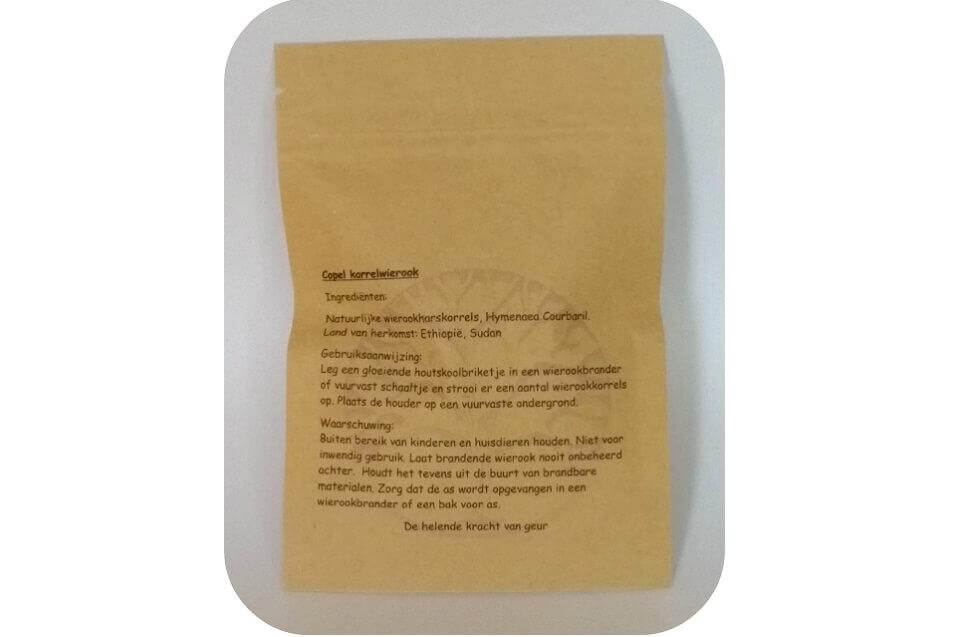 Copal korrelwierook ~geurhout.nl