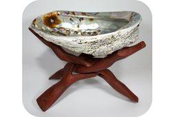 Cobra standaard driepoot groot incl abalone schelp ~geurhout.nl