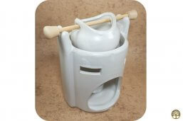 Aromalamp keramiek wit met kannetje ~ geurhout.nl