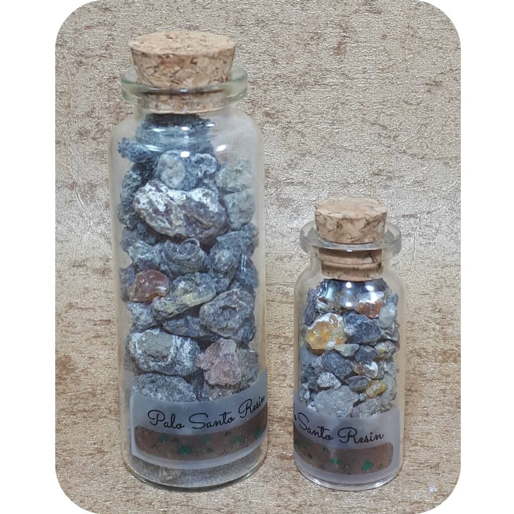 Palo Santo Resin in fles 25 en 5 gram~ geurhout.nl