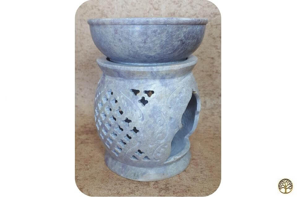 Aromalamp speksteen groot ~ geurhout.nl