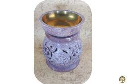 zeepsteen aromabrander Boeddha XXL koperen schaaltje ~ geurhout.nl